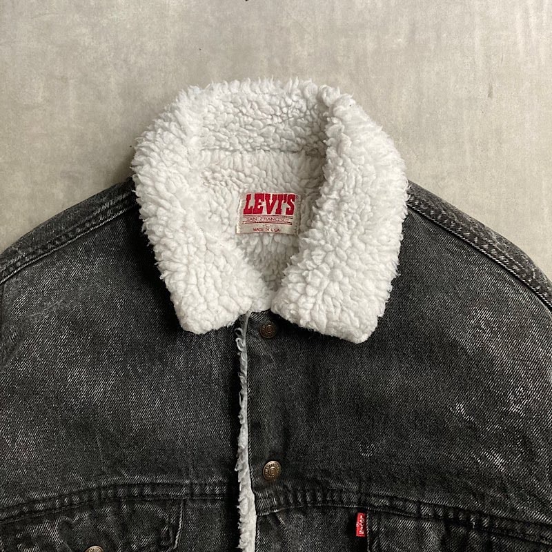 80's Levi's 70609-0253 Black Denim Jacket Made in USA 80年代