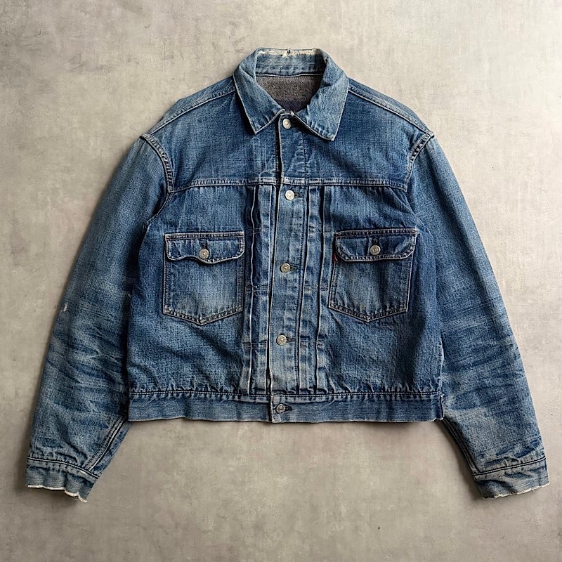 60's LEVI'S 517XX 2nd Blanket Lined Denim Jacket Made in USA 42-44