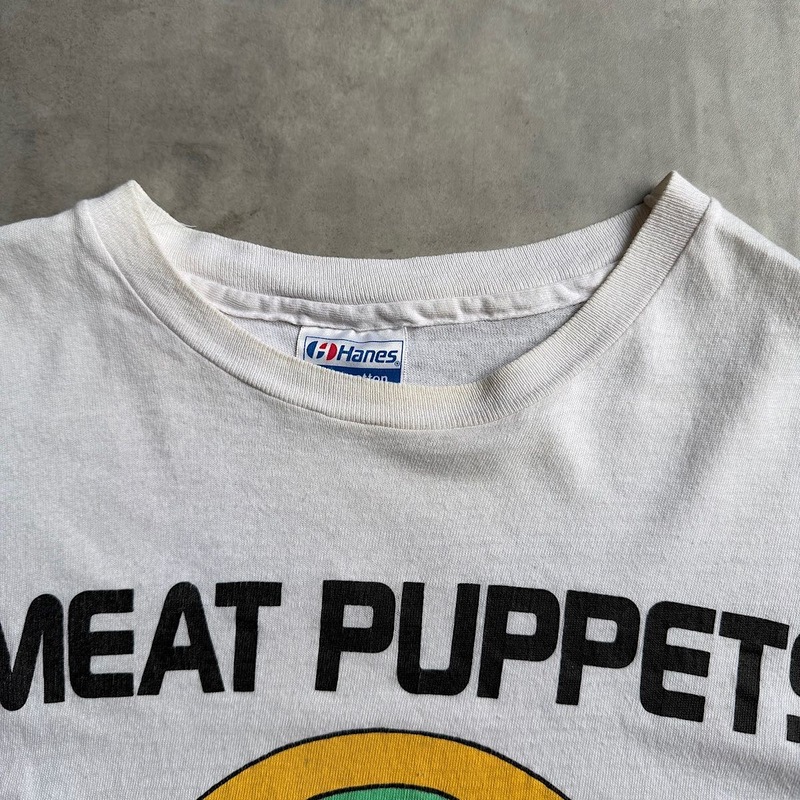 80's MEAT PUPPETS T-Shirts WHITE/L Made in USA 80年代 ミート