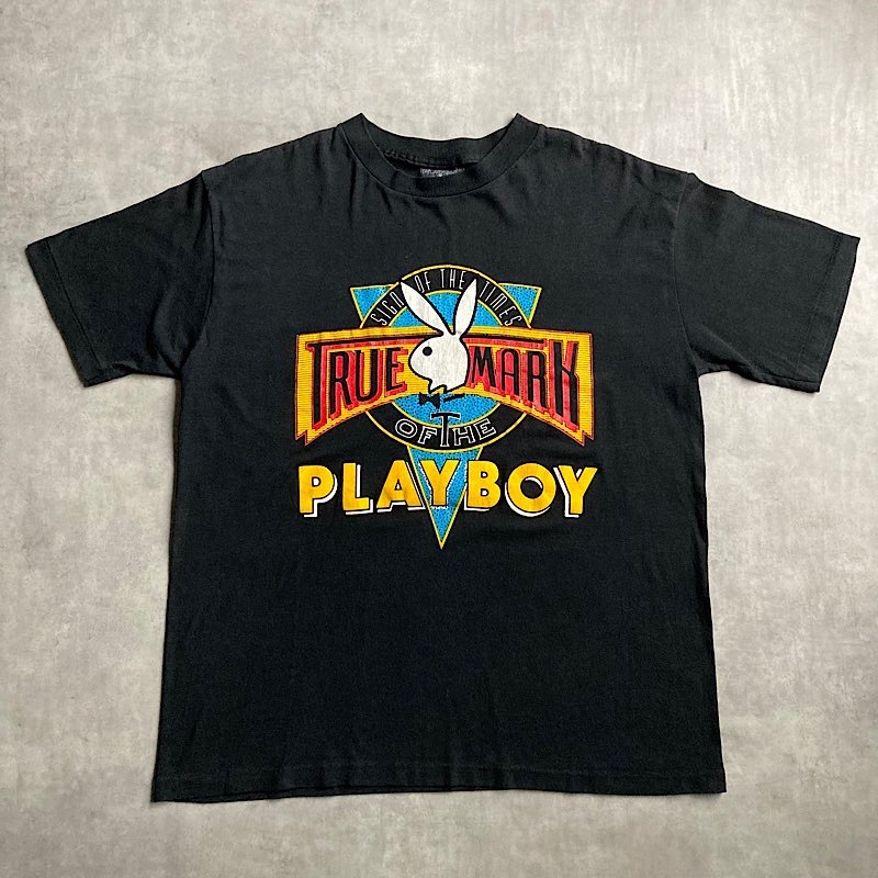 90s USA製 PLAYBOY Tシャツ XL ブラック thisman大野 90's PLAYBOY T-Shirts Made in USA BLACK/XL 90年代 プレイボーイ T