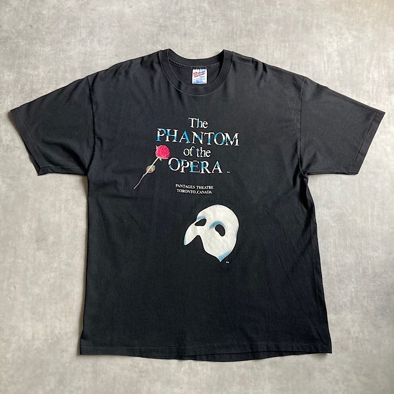 希少 The Phantom of the Opera Tシャツ オペラ座の怪人 90's THE PHANTOM OF THE OPERA T-shirts Made in Mexico BLK/XL 90