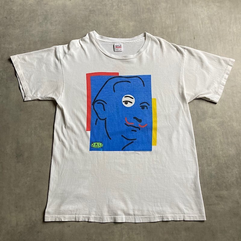 90's SALVADOR DALI Art T-shirts Made in USA WHT/L 90年代