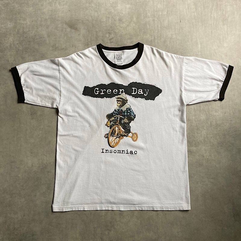 90's GREEN DAY INSOMNIAC TOUR Ringer T-shirts WHT/XL Made in USA