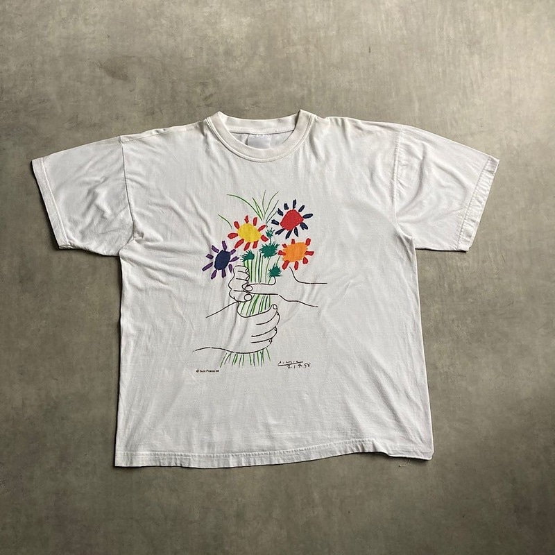 90's PICCASSO Hands with Bouquet T-Shirt 90年代 ピカソ ”手と花束