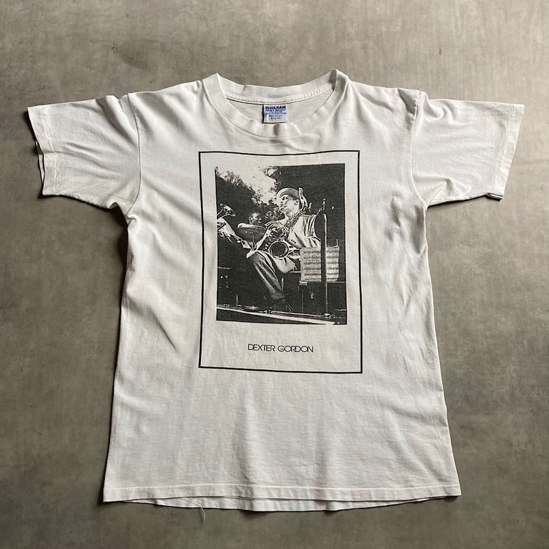90's DEXTER GORDON Jazz T-shirt Made in USA WHT/M 90年代