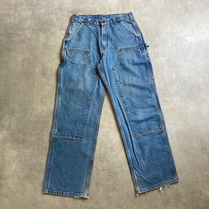 00's Carhartt Denim Double Knee Work Pants 2000年代 カーハート