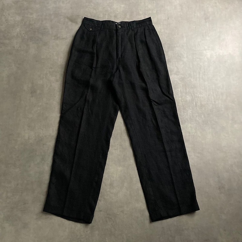 90's Polo by Ralph Lauren Linen Two Tuck Trousers Made in USA 90