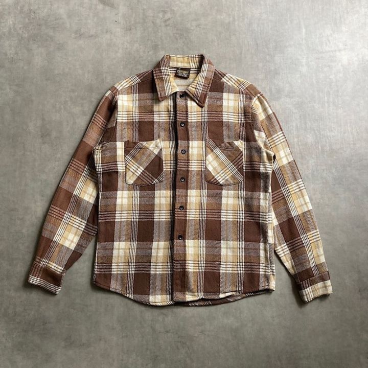 70s sears シアーズ フランネルシャツ シャツ 千鳥格子柄 70's SEARS SPORTSWEAR Plaid Flannel Shirts 70年代 シアーズ