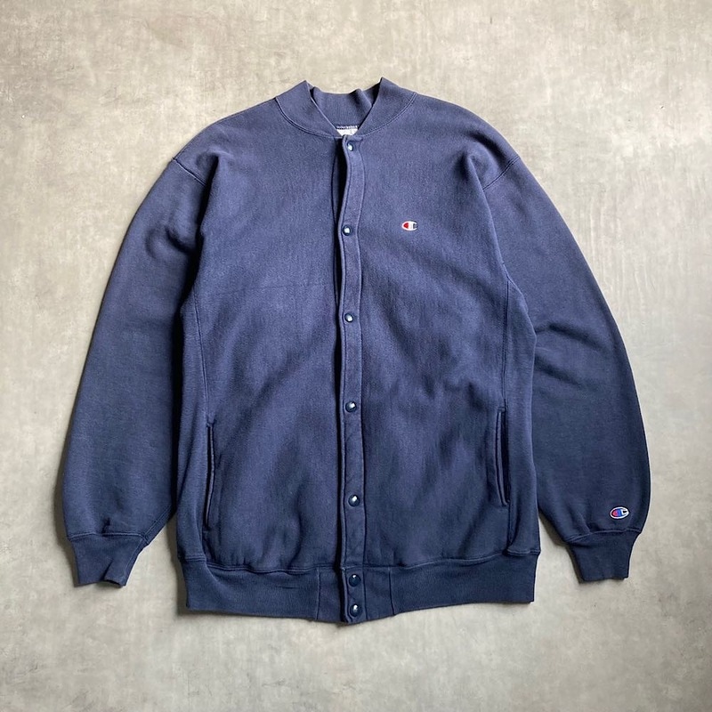 Champion reverse weave スナップ カーディガン USA製 90's Champion Reverse Weave Snap Cardican Made in USA NAY/XL 90
