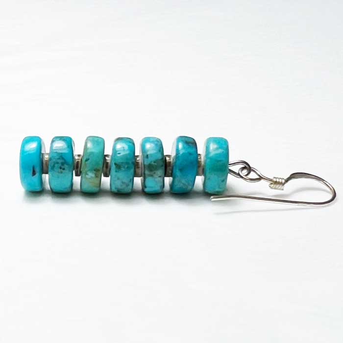 ǥ󥸥奨꡼ ʥХ²  Сҥ եå ԥINDIAN JEWELRY Navajo "Valerie Johnson" Turquoise Heishi Bead Hook Pierce