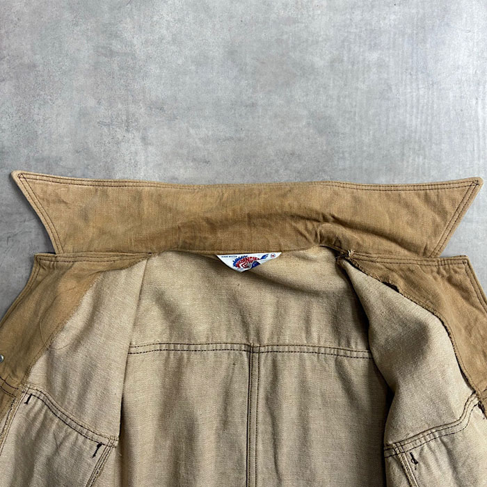 70's Wrangler Moleskin Cotton Shirts Jacket Made in USA BEIGE/M 70ǯ 󥰥顼 ⡼륹 ĥ㥱å ꥫ