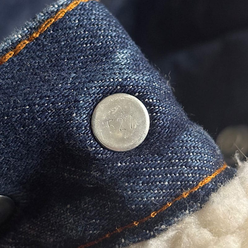 80's Levi's 71608-0216 Boa Denim Trucker Jacket Made in USA 46L 80