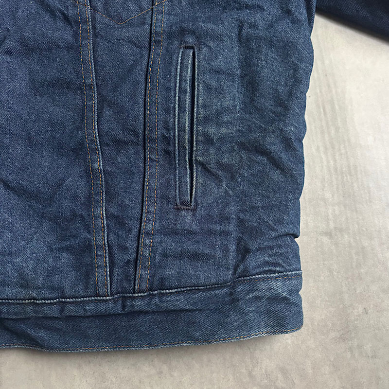 80's Levi's 71608-0216 Boa Denim Trucker Jacket Made in USA 46L 80