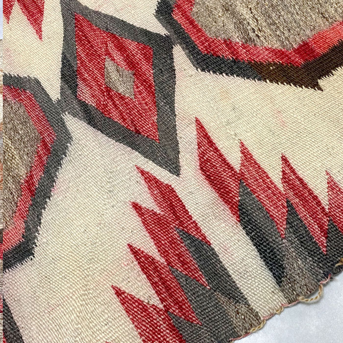 NAVAJO HANDWOVEN DOUBLE SADDLE BLANKET CIRCA 1900 