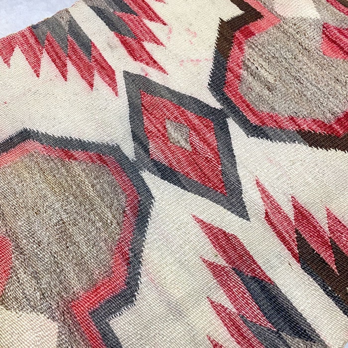 NAVAJO HANDWOVEN DOUBLE SADDLE BLANKET CIRCA 1900 