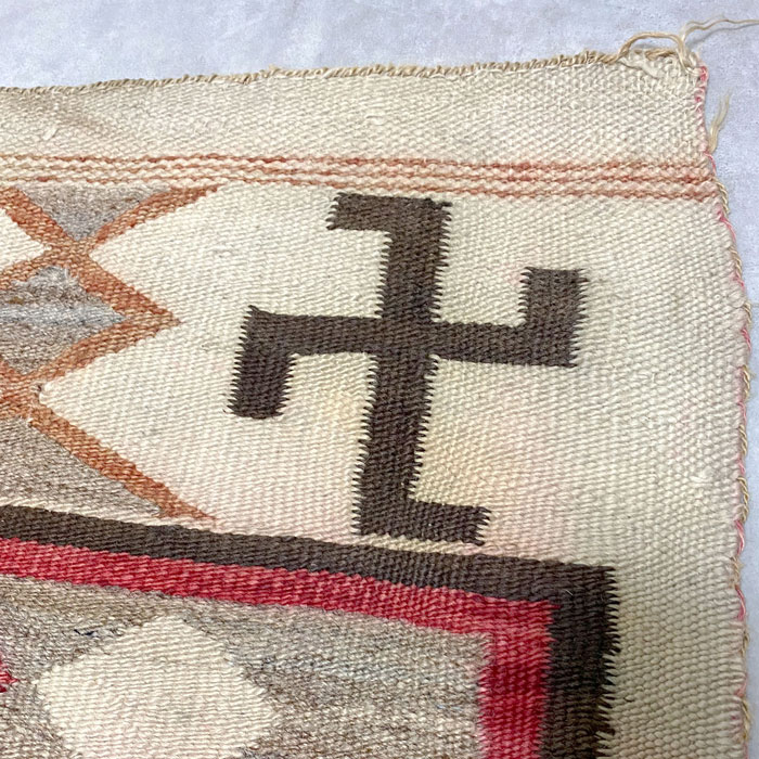 NAVAJO HANDWOVEN DOUBLE SADDLE BLANKET CIRCA 1900 