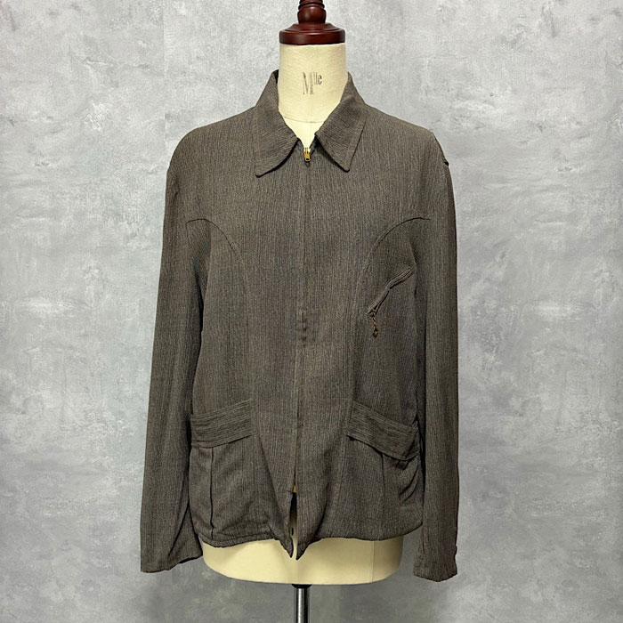 50's ALLEN MFG CO Western Gabardine Jacket GRAY 50年代