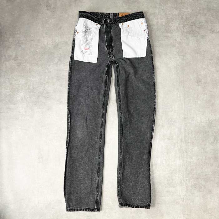 90's Levi's 505 PIECE-DYEING BLACK JEANS MADE IN USA W34L34 90ǯ ꡼Х 505  ֥å ǥ˥  ꥫ