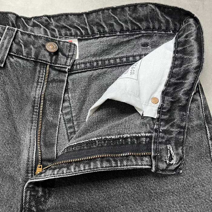 90's Levi's 505 PIECE-DYEING BLACK JEANS MADE IN USA W34L34 90年代