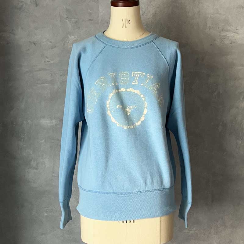 VINTAGE 60's CHAMPION RUNNER TAG RAGLAN COLLEGE PRINT SWEAT
