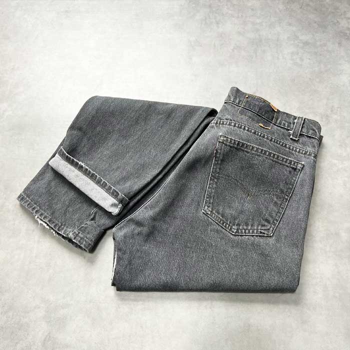 90's Levi's 505 YARN-DYED BLACK JEANS MADE IN USA W36L30 90ǯ ꡼Х 505  ֥å ǥ˥  ꥫ