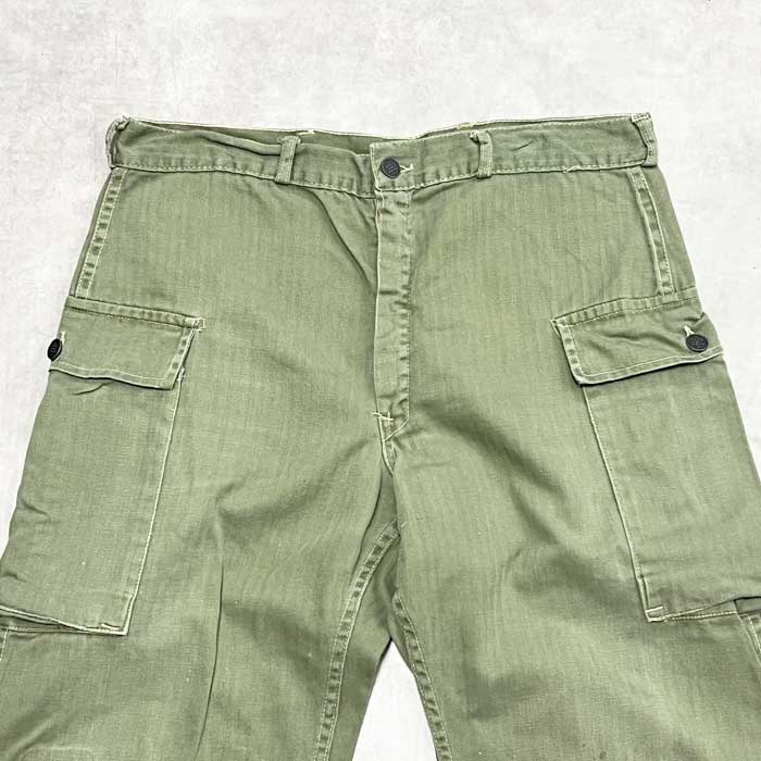 M-43 40's U.S. ARMY HBTパンツ 13Star 古着 40's U.S.ARMY M-43 HBTパンツ 13スターボタン 実寸(33x27位
