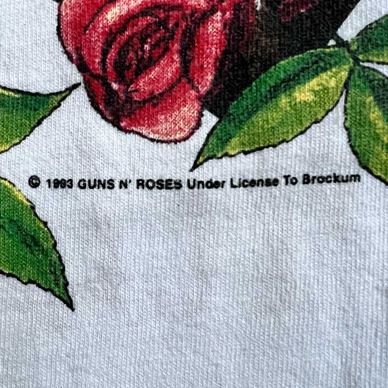 90's GUNS'N ROSES 93'World Tour T-Shirts XL/WHITE Made in USA 90