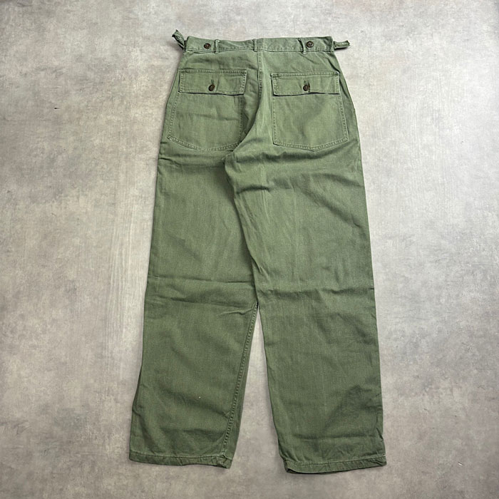 60's U.S.ARMY BAKER PANTS SIDE ADJUST OG-107 SMALL 60年代