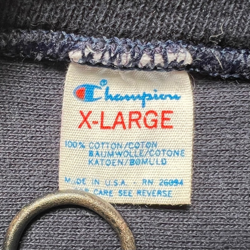 80'S CHAMPION Fooball T-Shirts Made in USA NAVY/XL 80年代