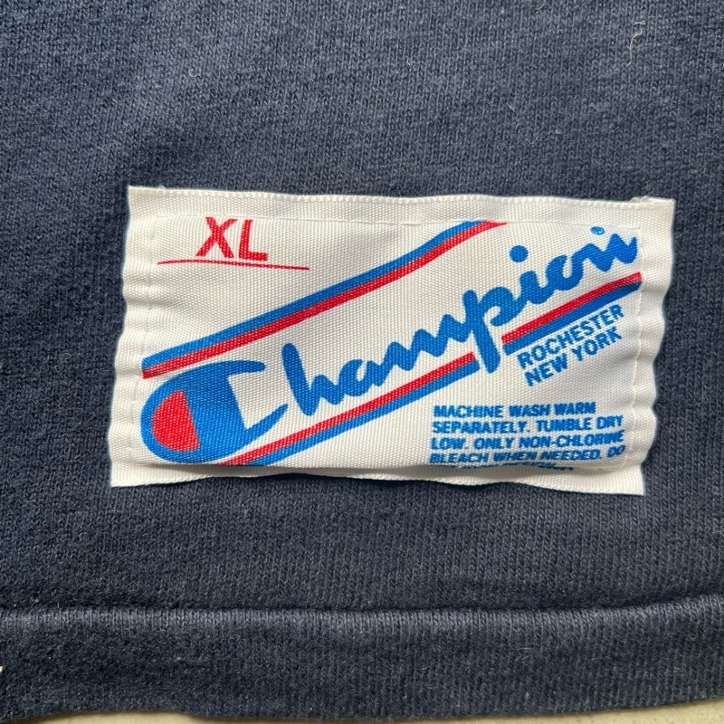 80'S CHAMPION Fooball T-Shirts Made in USA NAVY/XL 80年代