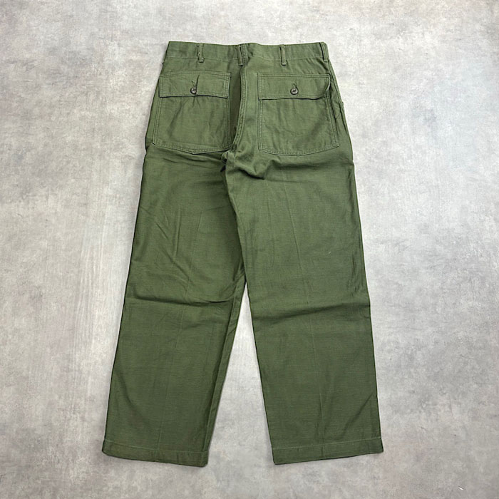 60's U.S.ARMY Baker Pants Botton Fly OG-107 W34L29 60年代 U.S.ARMY