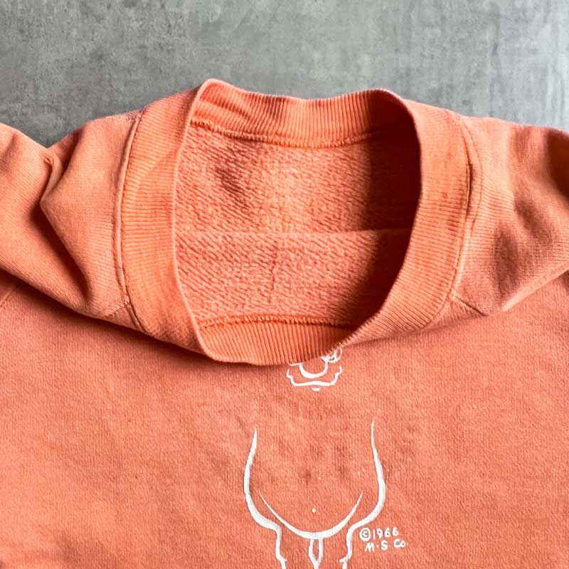 60'S MONSTER PRINT Vintage Sweat Shirts ORANGE 60年代