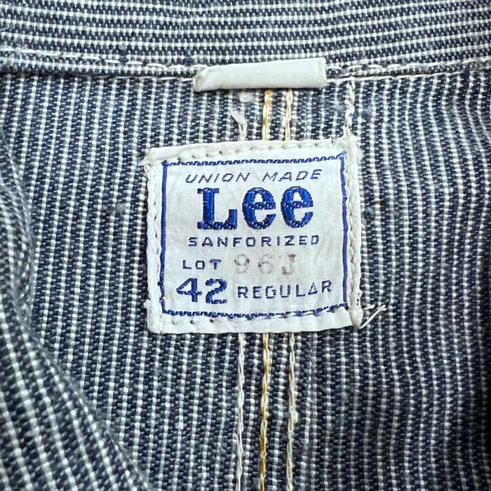VINTAGE 60'S LEE 96-J PIN STRIPE CHORE JACKET 42/REGLAR