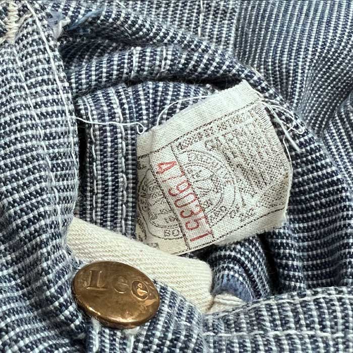 VINTAGE 60'S LEE 96-J PIN STRIPE CHORE JACKET 42/REGLAR