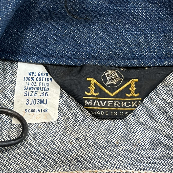 70'S MAVERICK 3JO3MJ Denim Jacket Dead Stock Made in USA