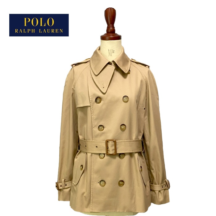 完品 美品 ラルフローレン RALPH LAUREN トレンチコート ダブル ポロ ラルフローレンレディース ダブルブレステッド トレンチ
