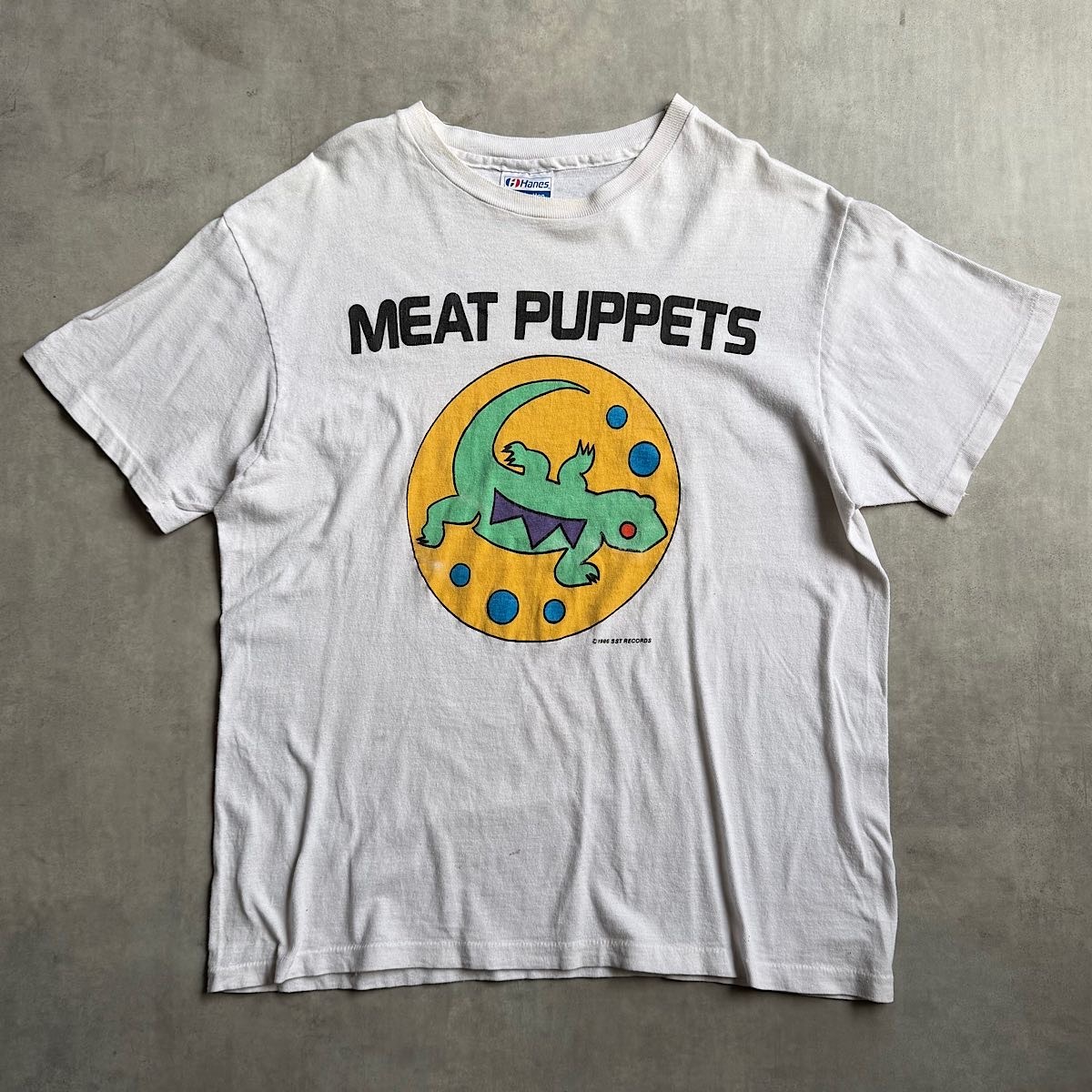 80's MEAT PUPPETS T-Shirts WHITE/L Made in USA 80年代 ミート