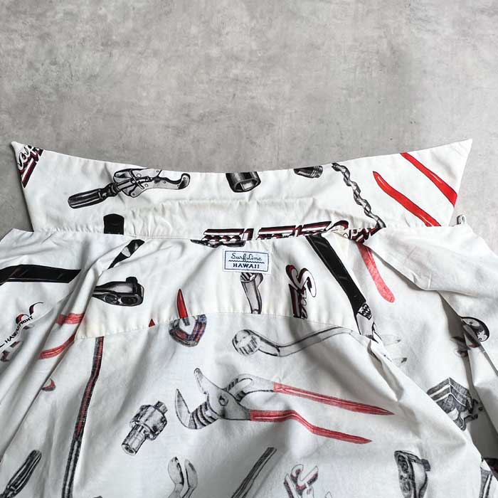 VINTAGE 60'S SURF LINE HAWAII SNAP-ON TOOL PATTERN SHIRTS