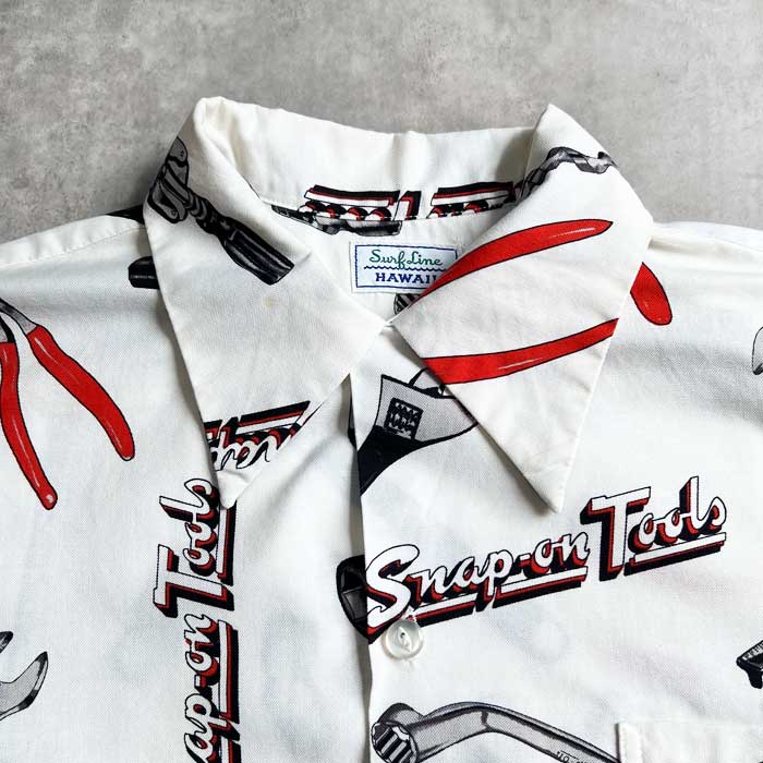surf lineビンテージ アロハシャツ snap-on スナップオン