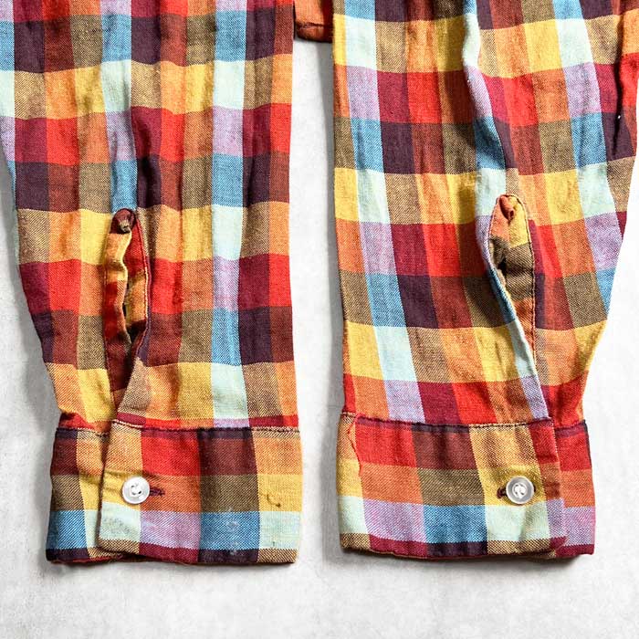 VINTAGE 60'S McGREGOR NO IRON OPEN COLLAR LONG SLEEVE SHIRTS Size