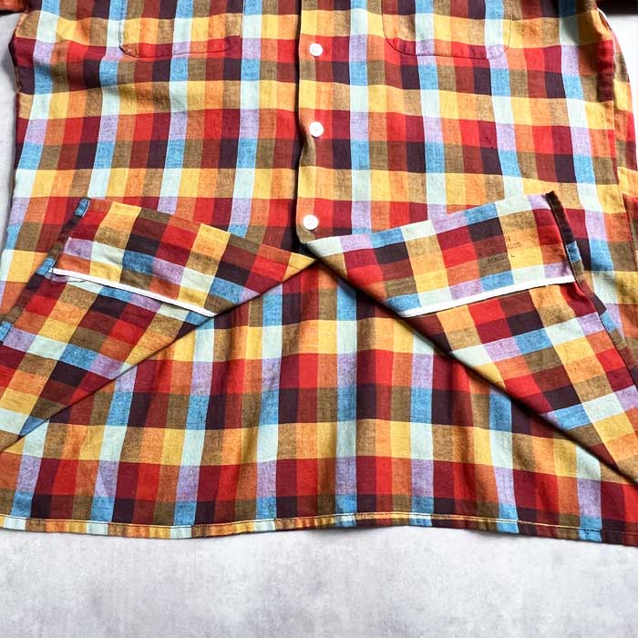 VINTAGE 60'S McGREGOR NO IRON OPEN COLLAR LONG SLEEVE SHIRTS Size