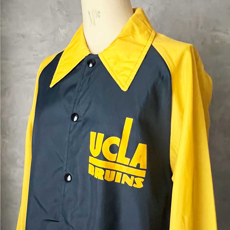 UCLA ハンドメイドシャツジャケット70s 70'S CHAMPION UCLA BRUINS COACH JACKET Made in USA NAVY 70年代