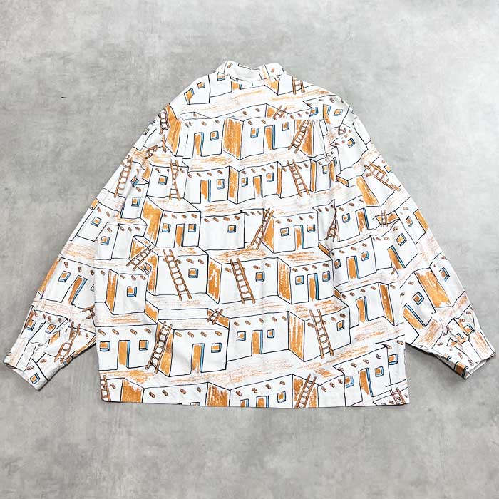 90's CACTUS CLUB USA製 ニット サボテン柄 　総柄 デッドストック☆90s USA製 Artisans ノルディック柄 レイヤード