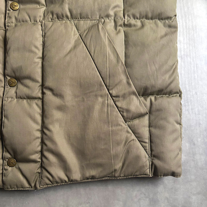 80'S EDDIE BAUER Snap Jac Down Jacket KHAKI 80年代 エディバウアー