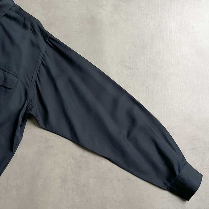90'S POLO by Ralph Lauren Long Sleeve Rayon Shirts NAVY/M 90年代