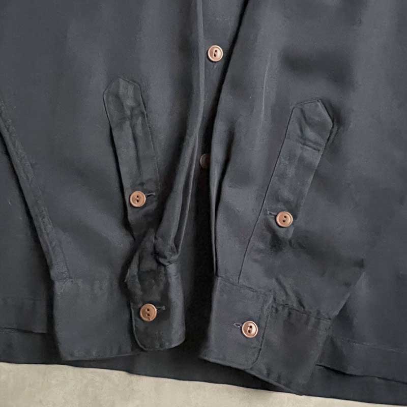 90'S POLO by Ralph Lauren Long Sleeve Rayon Shirts NAVY/M 90年代