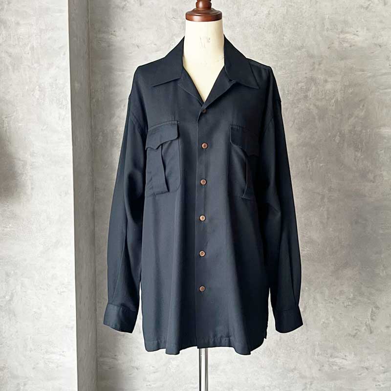 90'S POLO by Ralph Lauren Long Sleeve Rayon Shirts NAVY/M 90