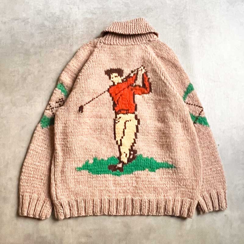 60sカウチンセーターLIGHTNING ZIP GOLF柄　ヴィンテージ 2_000000004521.jpg?1735461513