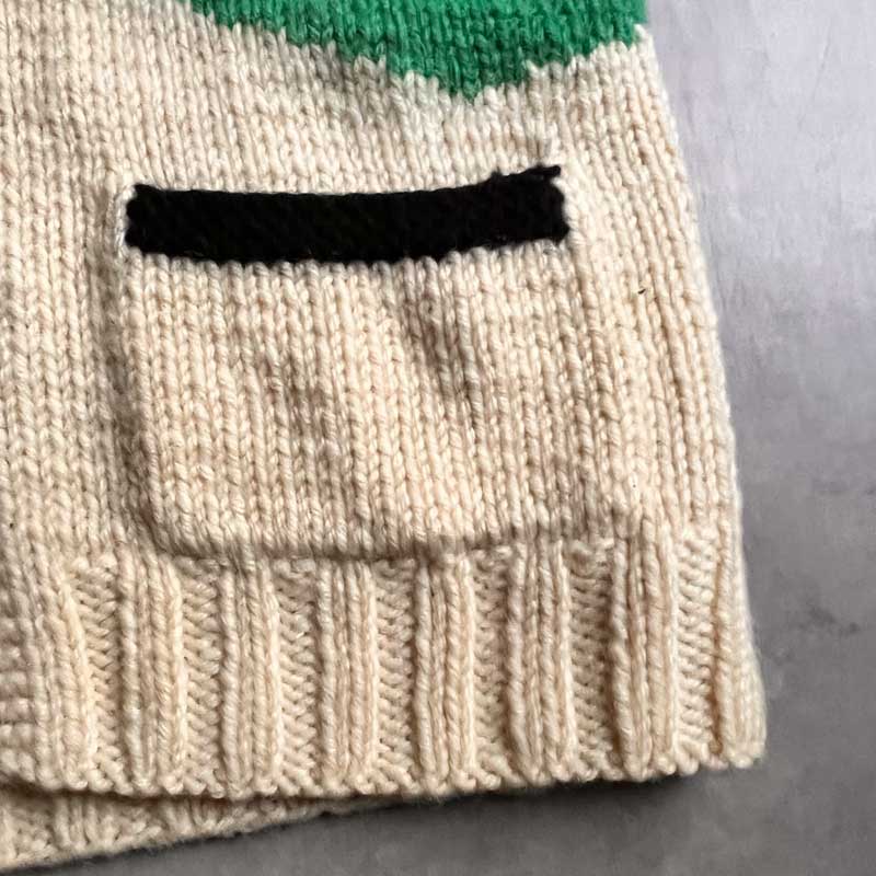 50-60'S Cowichan Golf Pattern Sweater Lightning Zipper 50-60年代