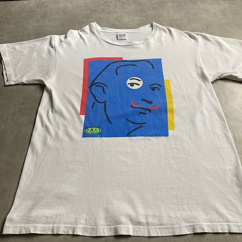 90's SALVADOR DALI Art T-shirts Made in USA WHT/L 90年代